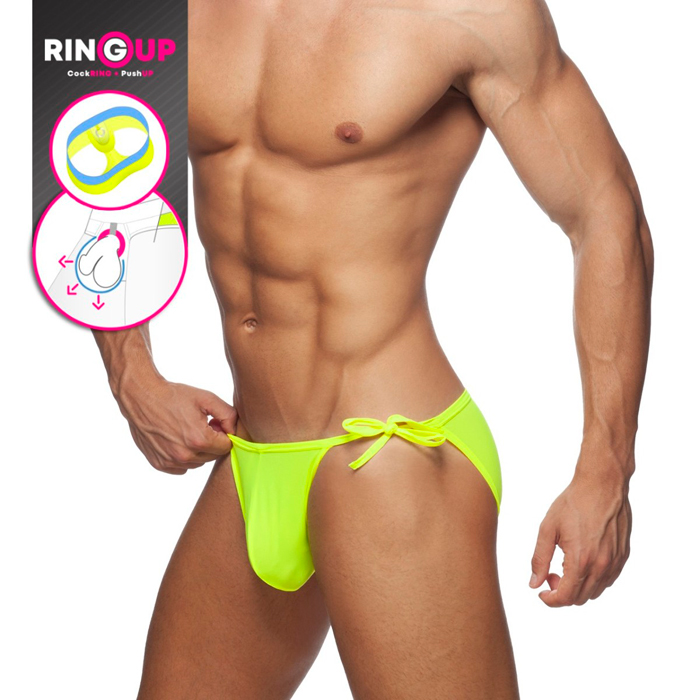 Addicted Ring Up Swim Bikini Neon Yellow